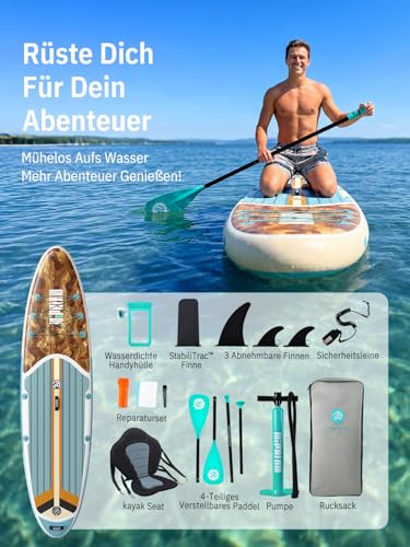 Thumbnail 7 de Niphean Stand Up Paddling Board mit Sitz – 200 kg Tragkraft, inkl. komplettes Zubehörset