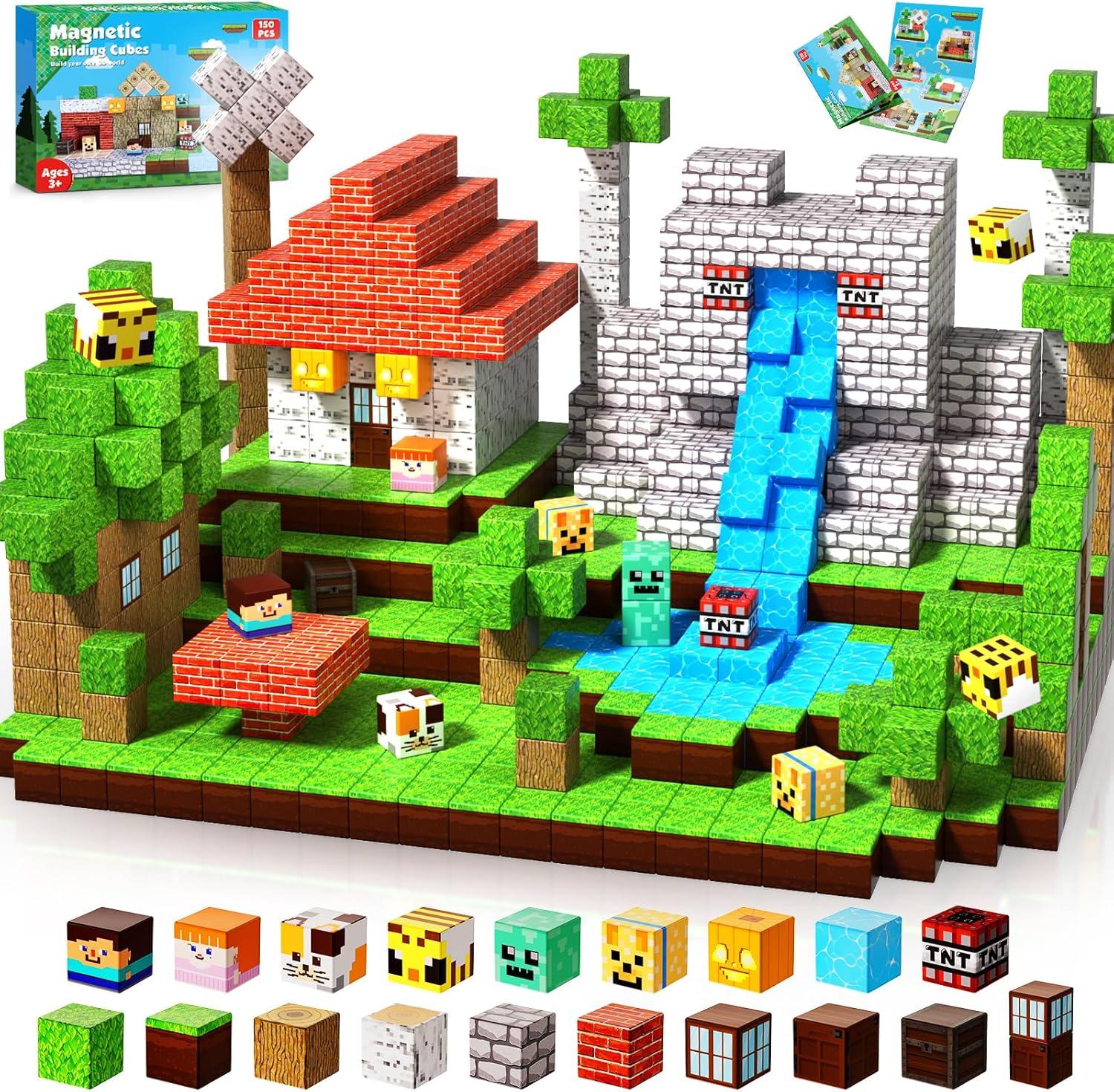 Thumbnail 6 de 400 PCS Magnetic Blocks with Light Up Blocks by GraceDuck – LED Magnetic Building Toys for STEM Play (Ages 3+)