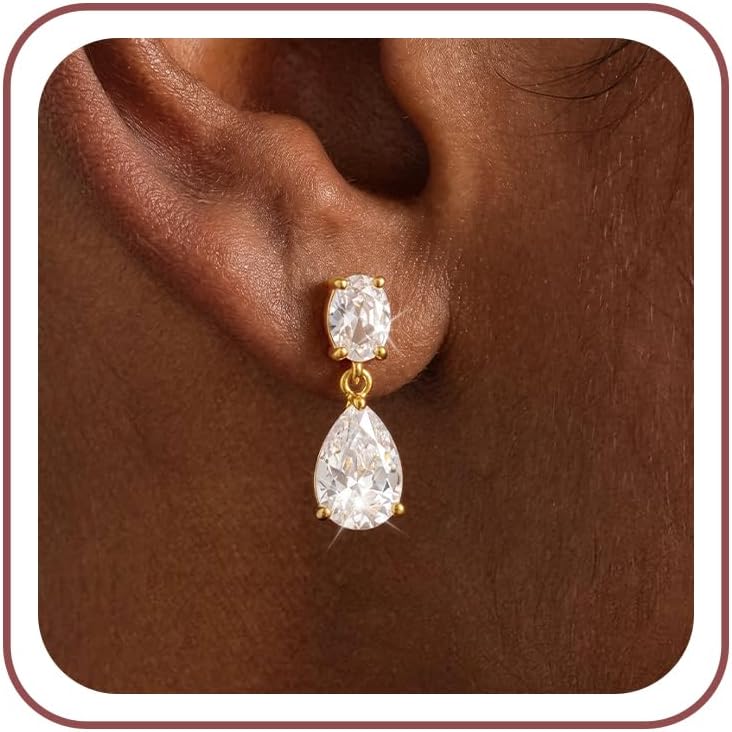 Detalle de Moodear Drop Earrings, 14K Gold Plated