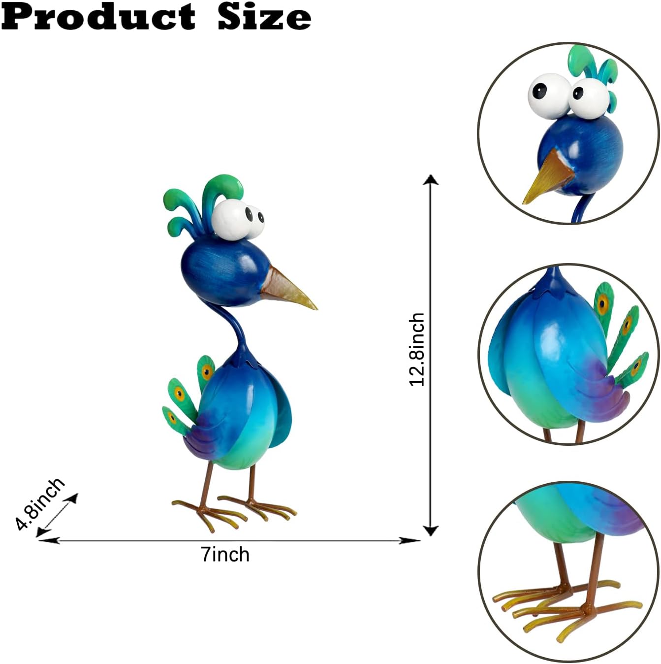 Thumbnail 3 de Kircust Metal Peacock Garden Statue