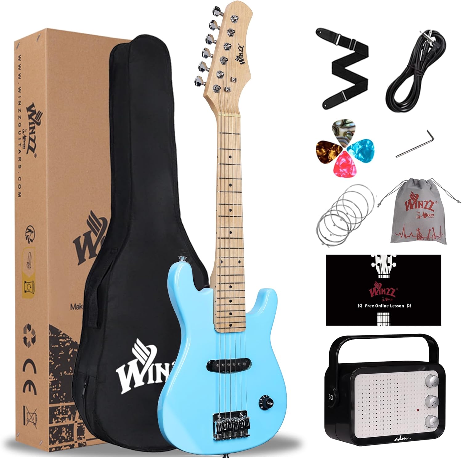 Thumbnail 6 de WINZZ EGM100 30" Kids Electric Guitar 🎸