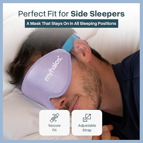 Detalle de myhalos Blackout sleep mask, memory foam