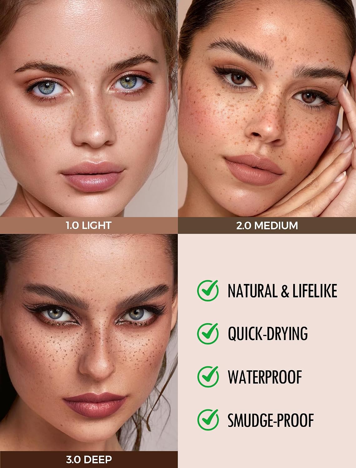 Detalle 2 de Anglicolor Freckle Stamp Pen, Waterproof Buildable Makeup in 01 Light