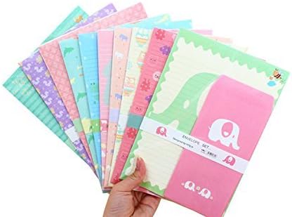 Detalle de DxJ Kawaii Cat Writing Paper and Envelope Set, 30 Sheets and 15 Envelopes