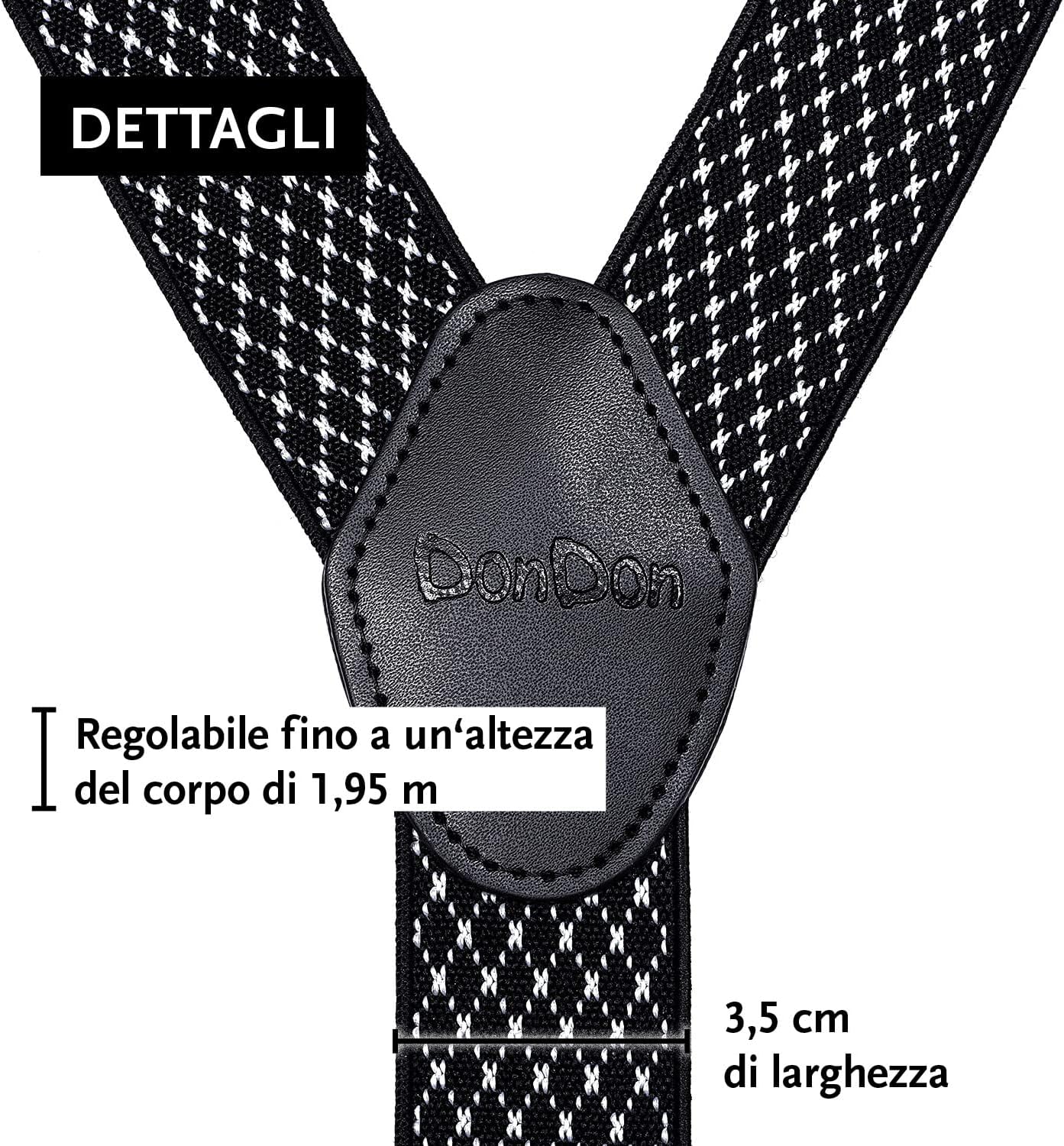 Thumbnail 2 de DonDon Bretelle uomo eleganti 3,5 cm