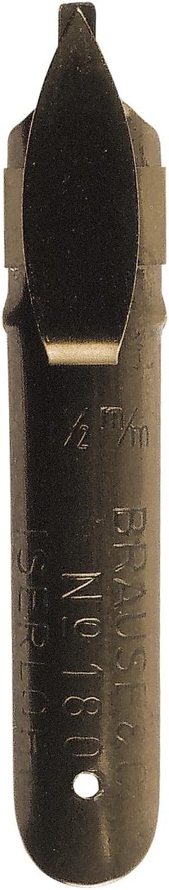 Detalle de Brause 318515B – Pennino Bandzug 1,5 mm per calligrafia, punta quadrata, per mancini – Produzione tedesca