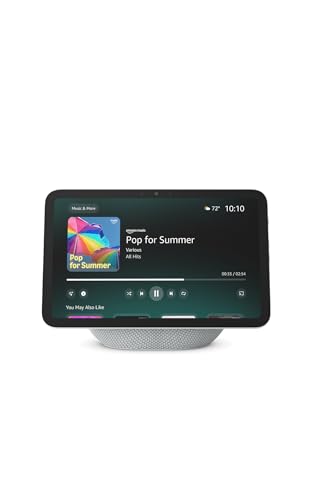 Detalle de Amazon Echo Show 8 (Newest Model) with Vibrant HD 8.7" Display and Spatial Audio — Glacier White