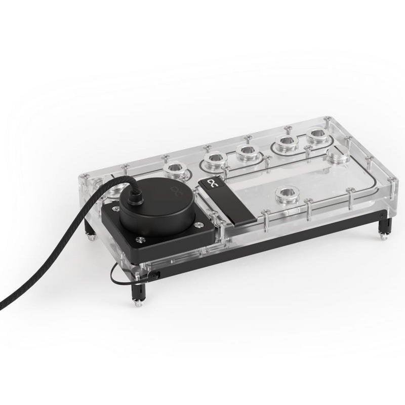 Detalle de Alphacool Core Distro Plate 240 Links D5/DDC V.2 con Bomba D5 Apex