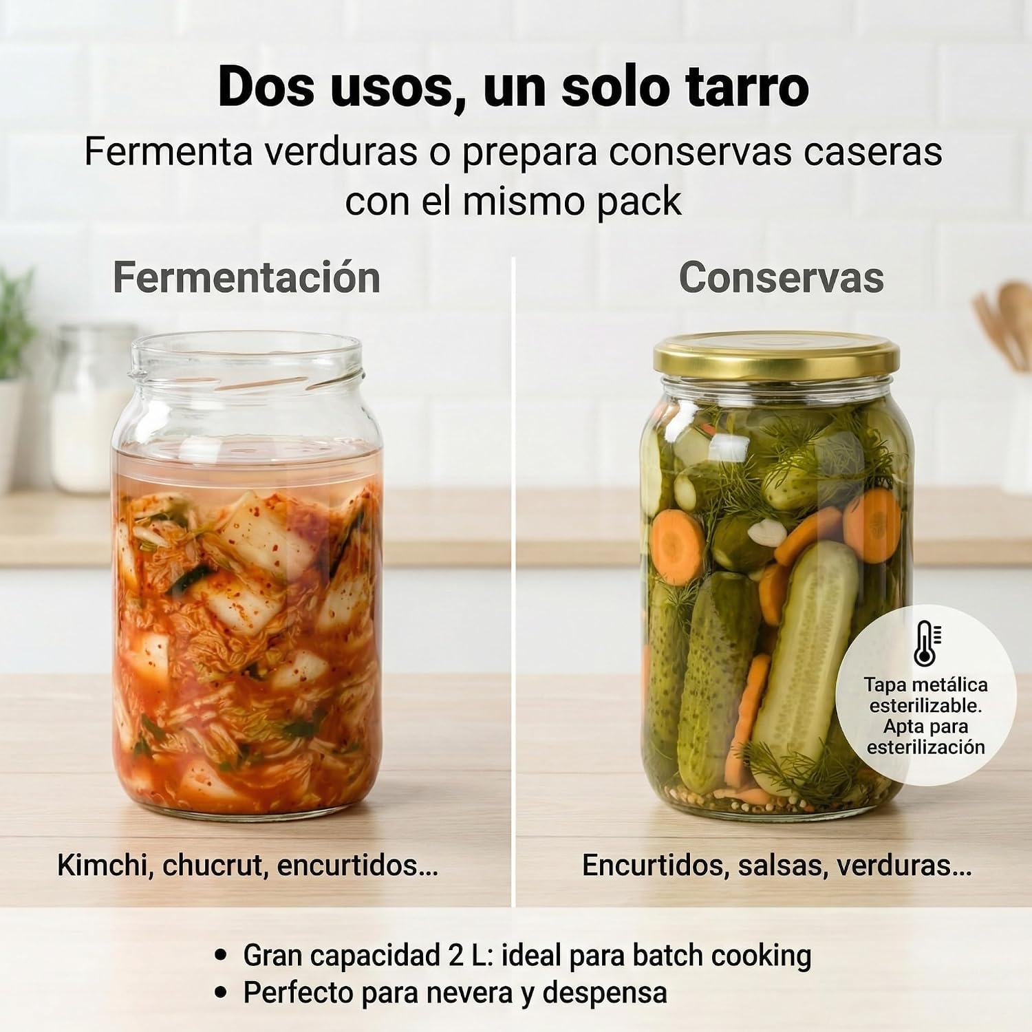Thumbnail 4 de myFERMENTS Set tarros de cristal 2L