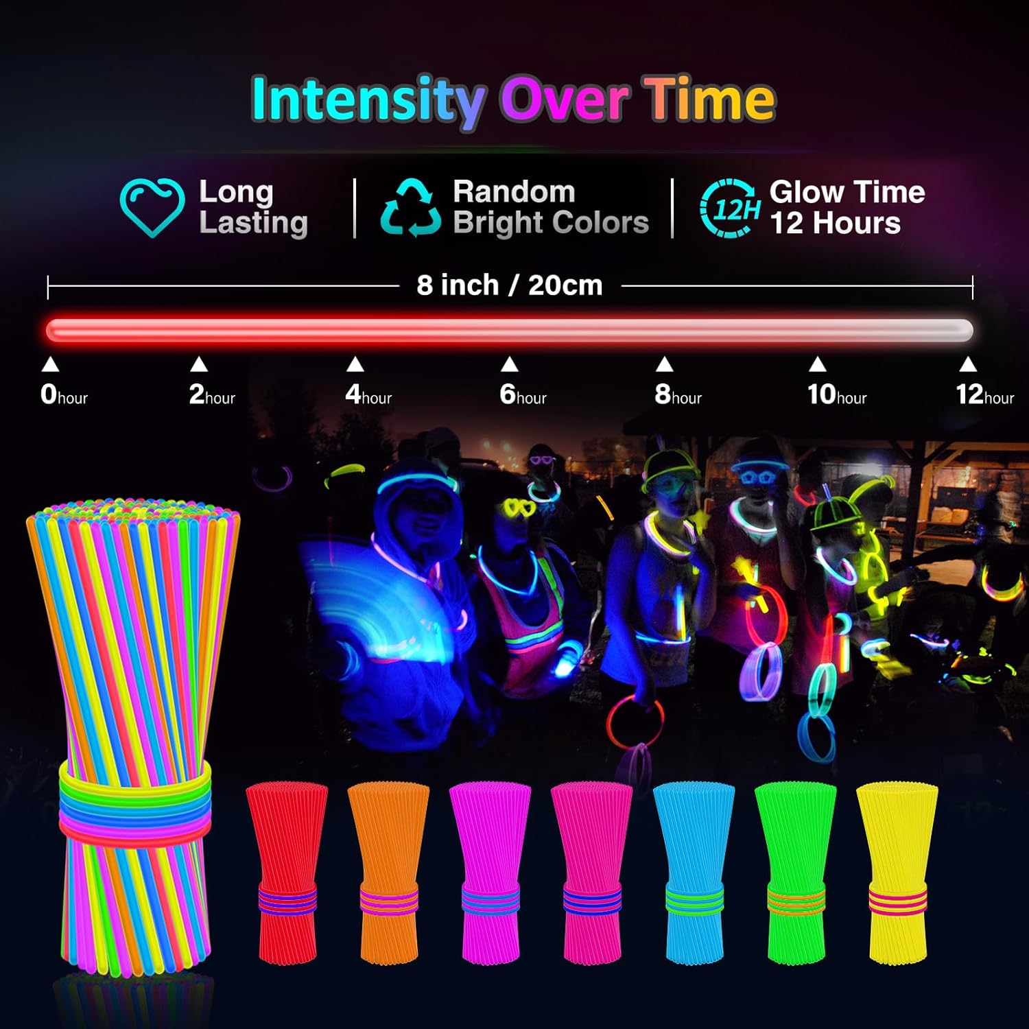 Thumbnail 2 de Prtoworior 100 Bracelet fluorescent pour fête 🎉