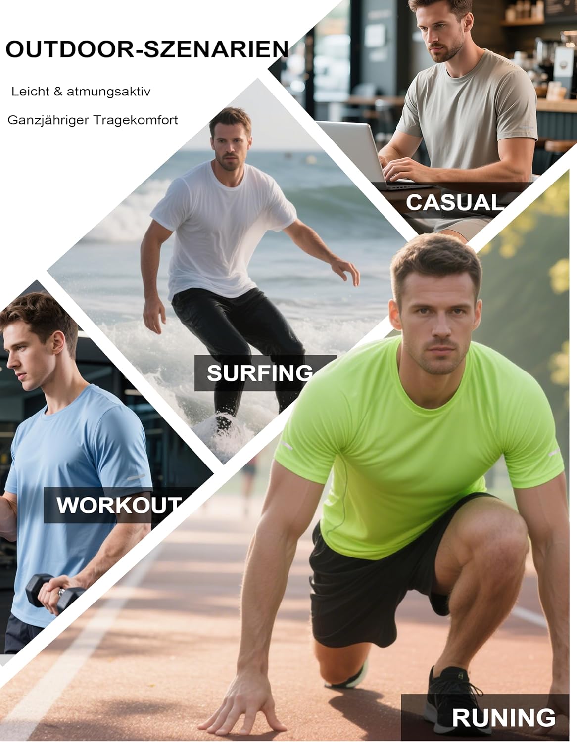 Thumbnail 5 de MAGCOMSEN T-shirt sport anti-UV homme manches courtes à séchage rapide