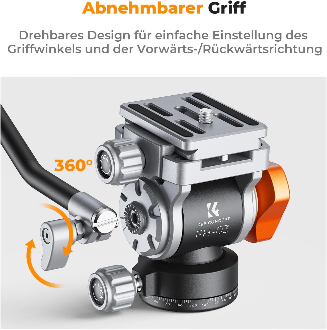 Thumbnail 6 de K&F CONCEPT FH-03 Fluidkopf 5 kg