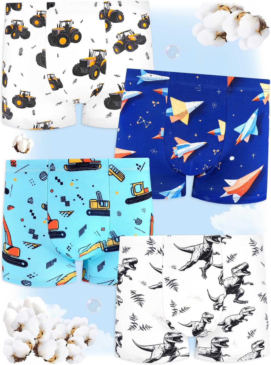 Detalle de BliBliTaTa Boys Boxer Briefs 6-Pack