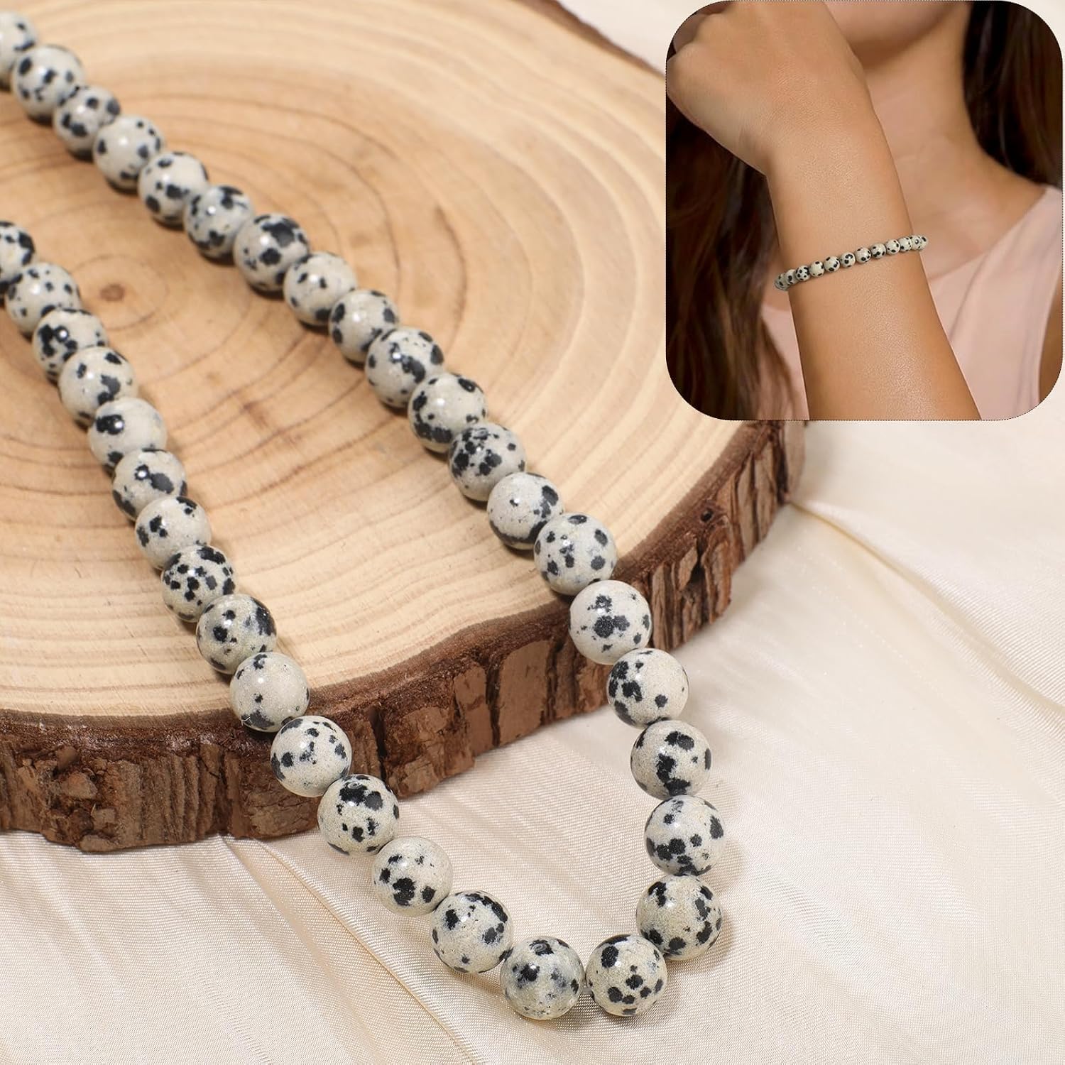 Detalle de LASOFAMERE Natural Stone Beads 4mm