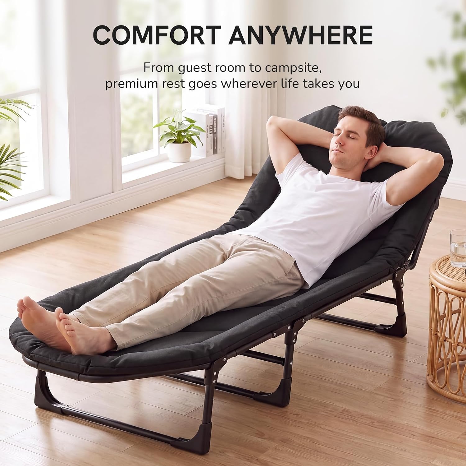Thumbnail 6 de DUMOS Camping Cot with Carbon Steel Frame