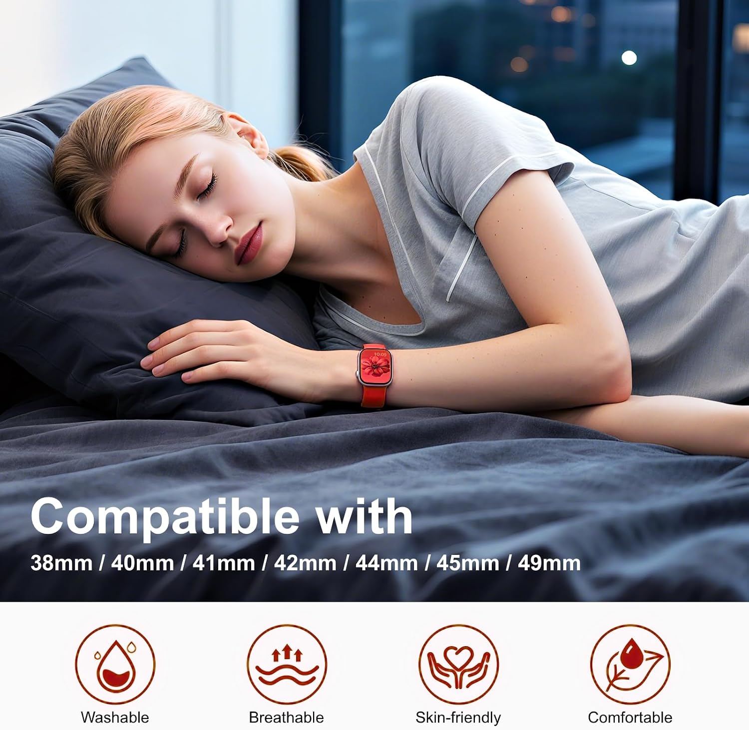 Detalle 2 de 6 Pack Silicone Sport Bands for Apple Watch