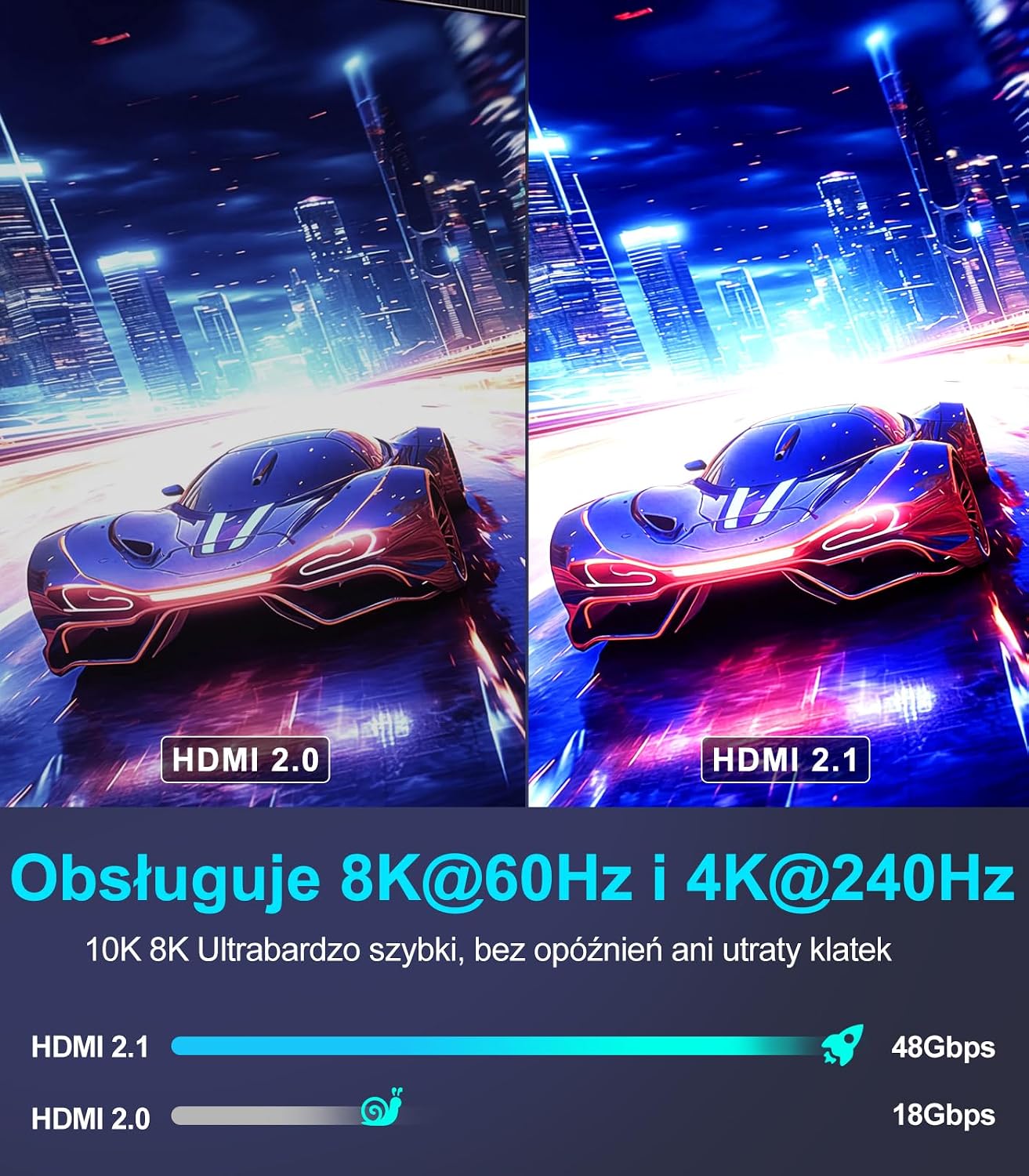 Thumbnail 3 de Sniokco 10K Cavo HDMI 2.1 48Gbps 2,5 m per TV e monitor