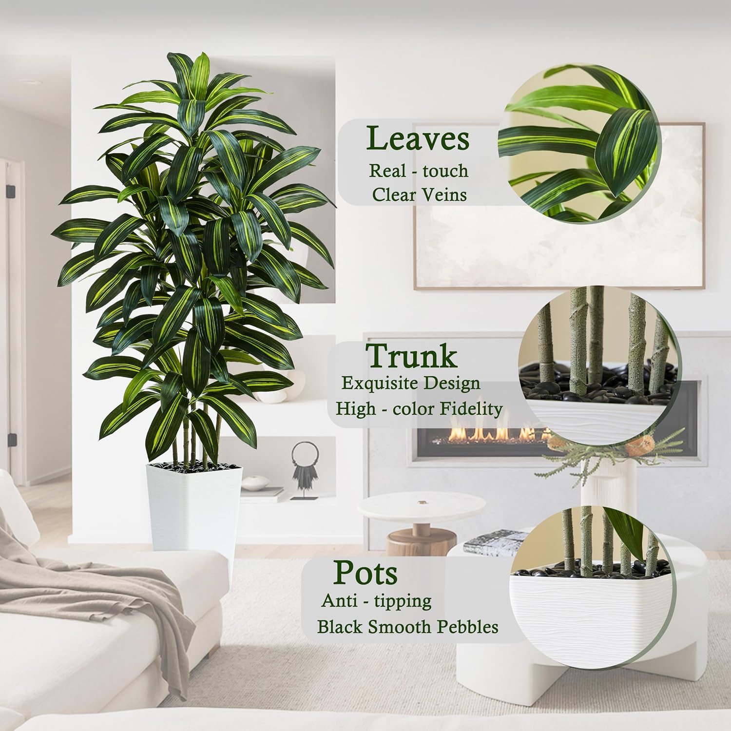 Thumbnail 5 de TNGGNT Dracaena Tree 5FT artificial plant