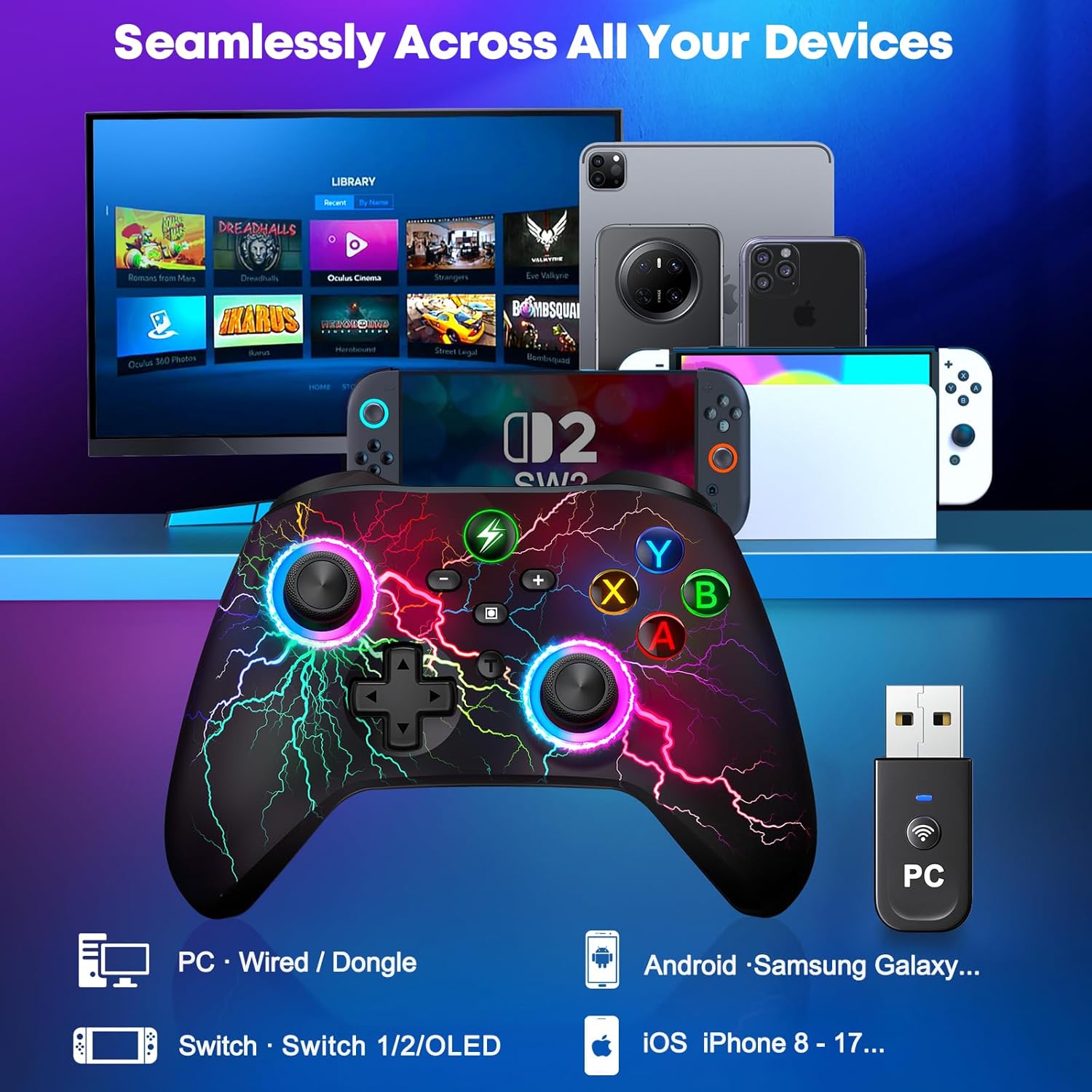 Thumbnail 5 de HASACOOL Wireless PC Controller 1000mAh
