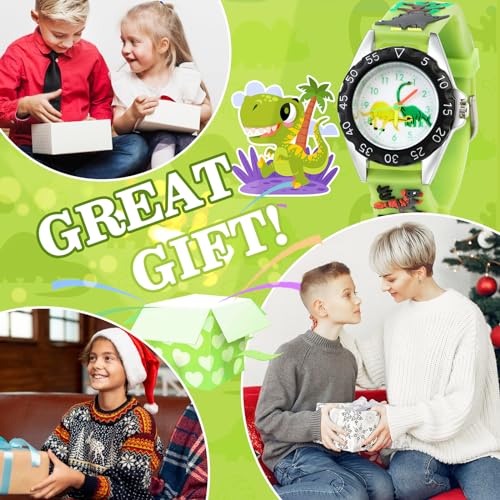 Thumbnail 4 de Vspek montre dinosaure verte pour enfant, mouvement à quartz et bracelet silicone