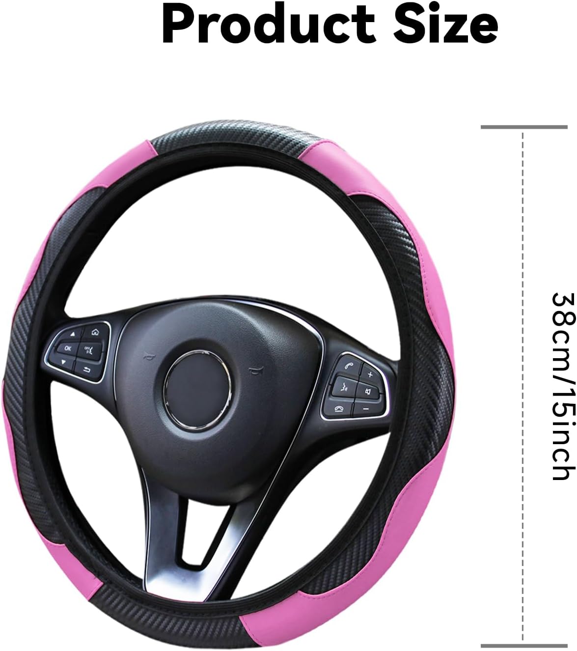 Thumbnail 2 de Elegant Pink Steering Wheel Cover