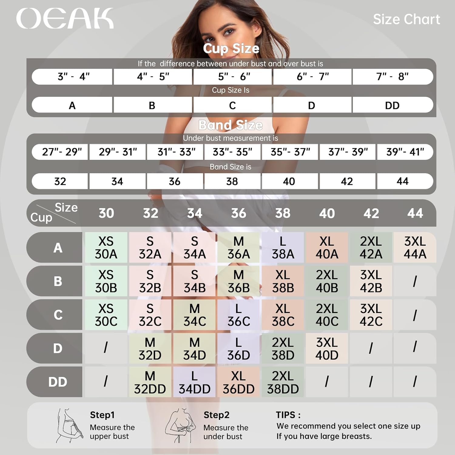 Thumbnail 4 de OEAK Women’s Wireless Jelly Bra (No Underwire) — Seamless Push-Up Lift T-Shirt Bralette