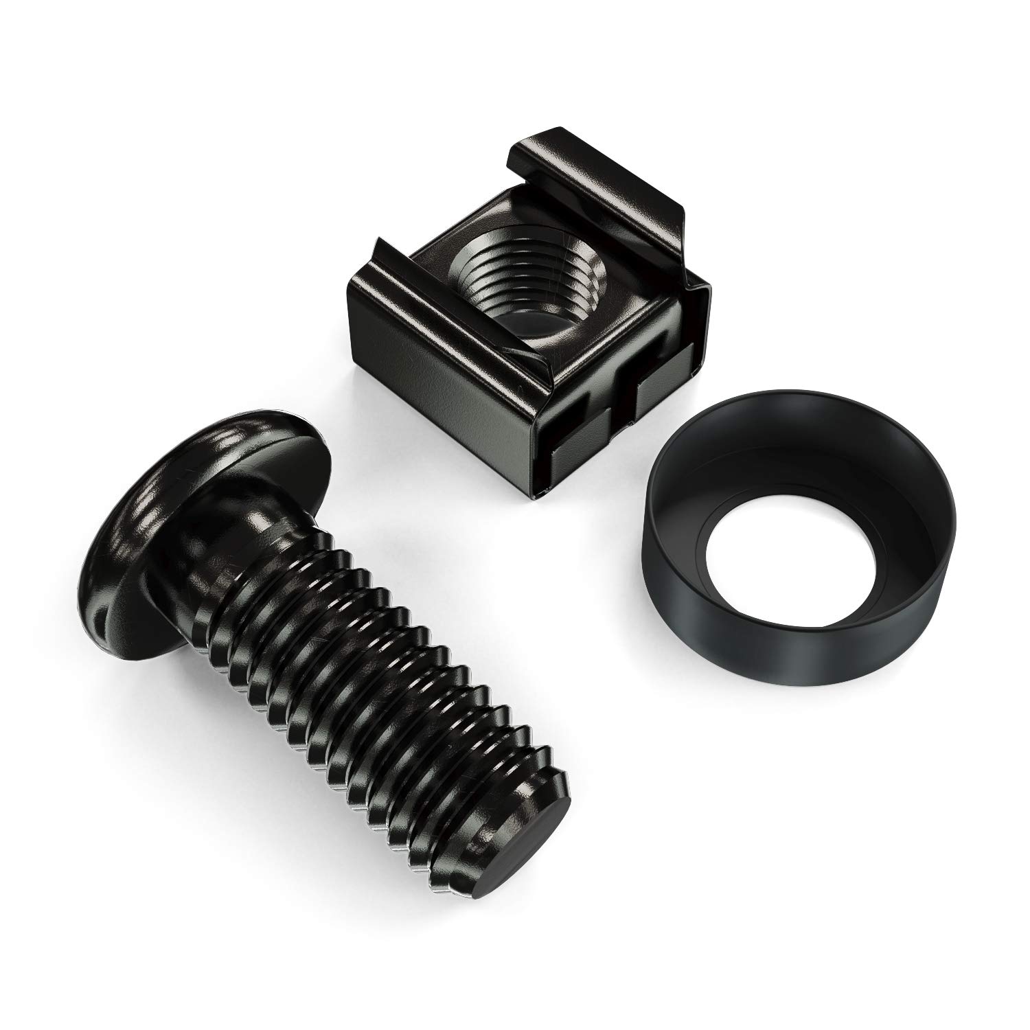 Detalle de deleyCON 20x M6 Käfigmuttern Schrauben Set für Netzwerkschränke – 20er Pack, 19 und 10 Zoll-kompatibel