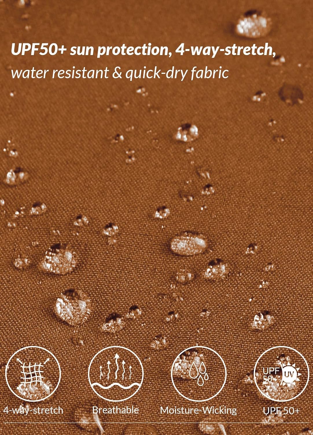 Detalle 1 de baleaf Damen-Trekkinghose Wasserdicht UPF 50+