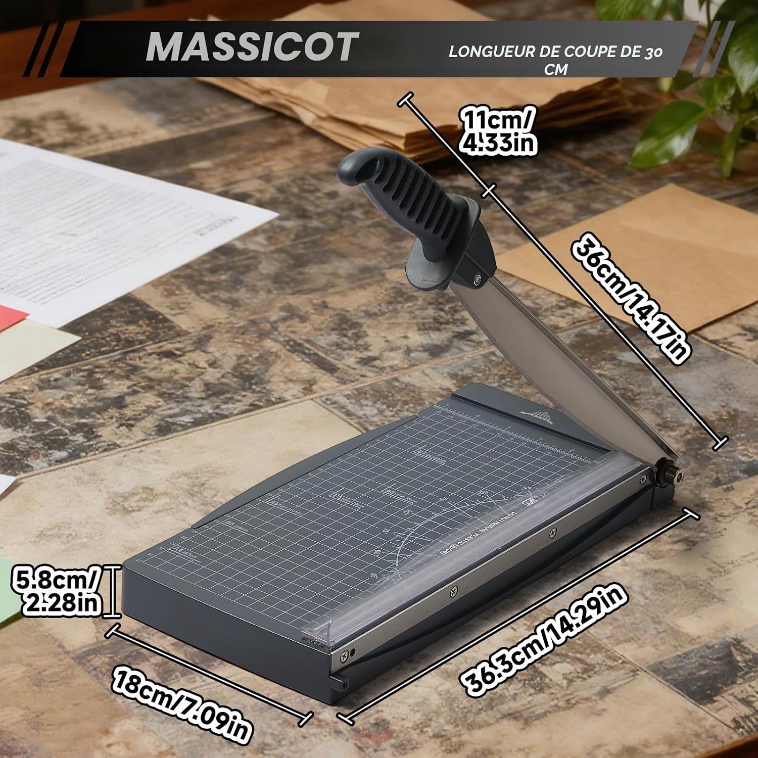 Thumbnail 1 de JIELISI Massicot A4 coupe précis 30 cm