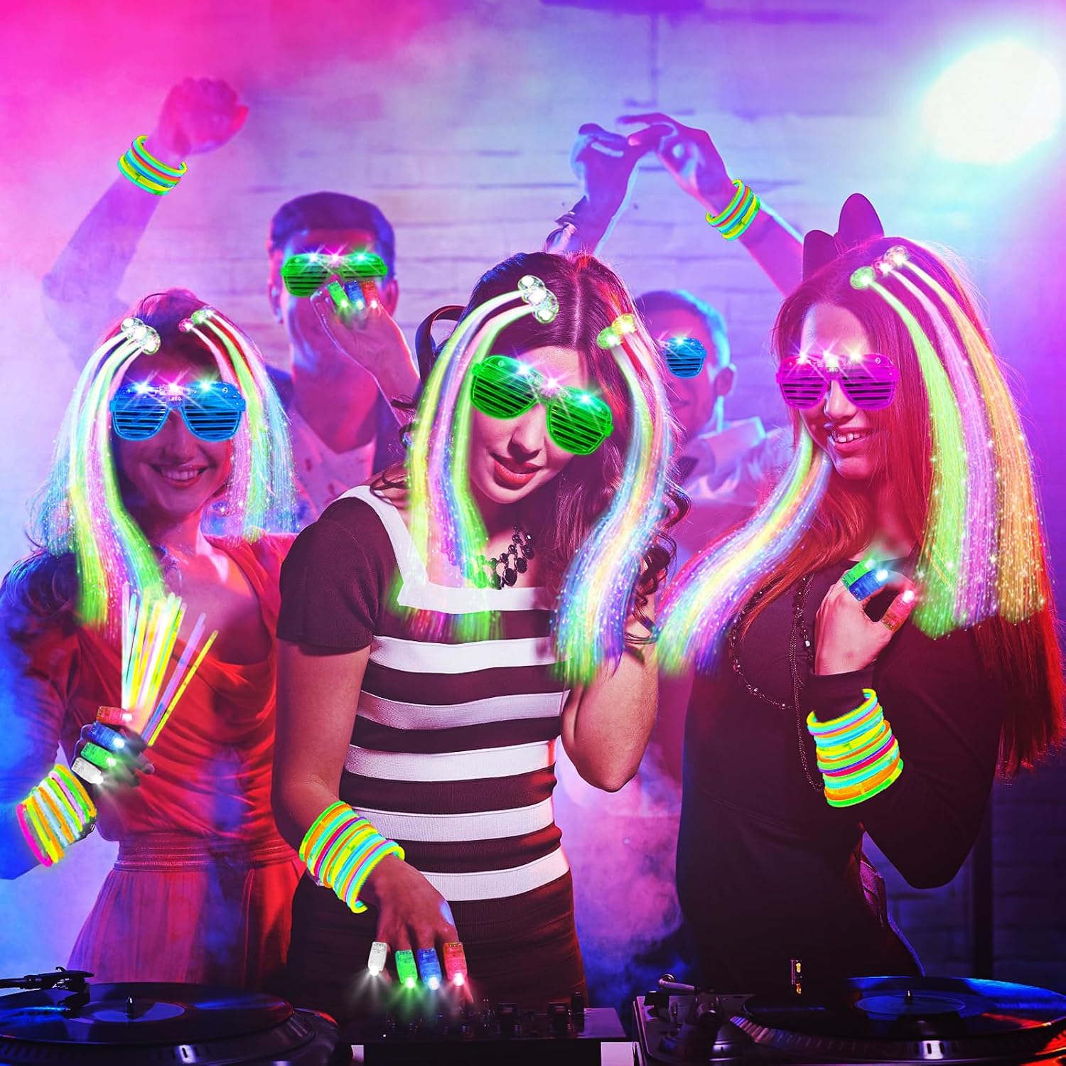 Detalle de SHQDD Glow Party Supplies 158 PCS