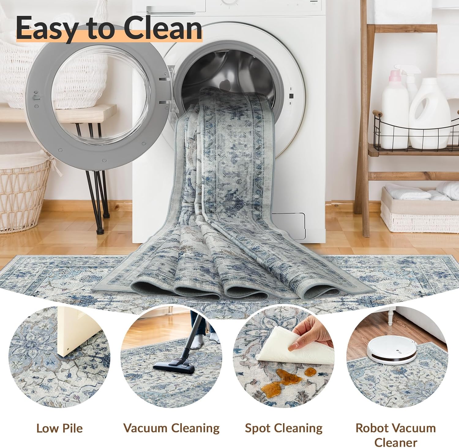 Detalle de INOVADAY vintage area rug 180x270 cm