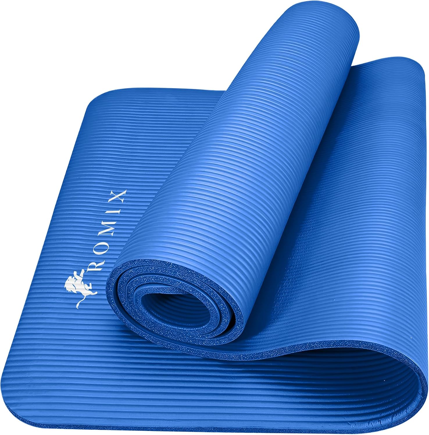 Detalle de ROMIX Yoga Mat 15 mm Thick Foam Exercise Mat (180x60 cm) with Carry Bag – Non-Slip for Yoga, Pilates and Home Fitness