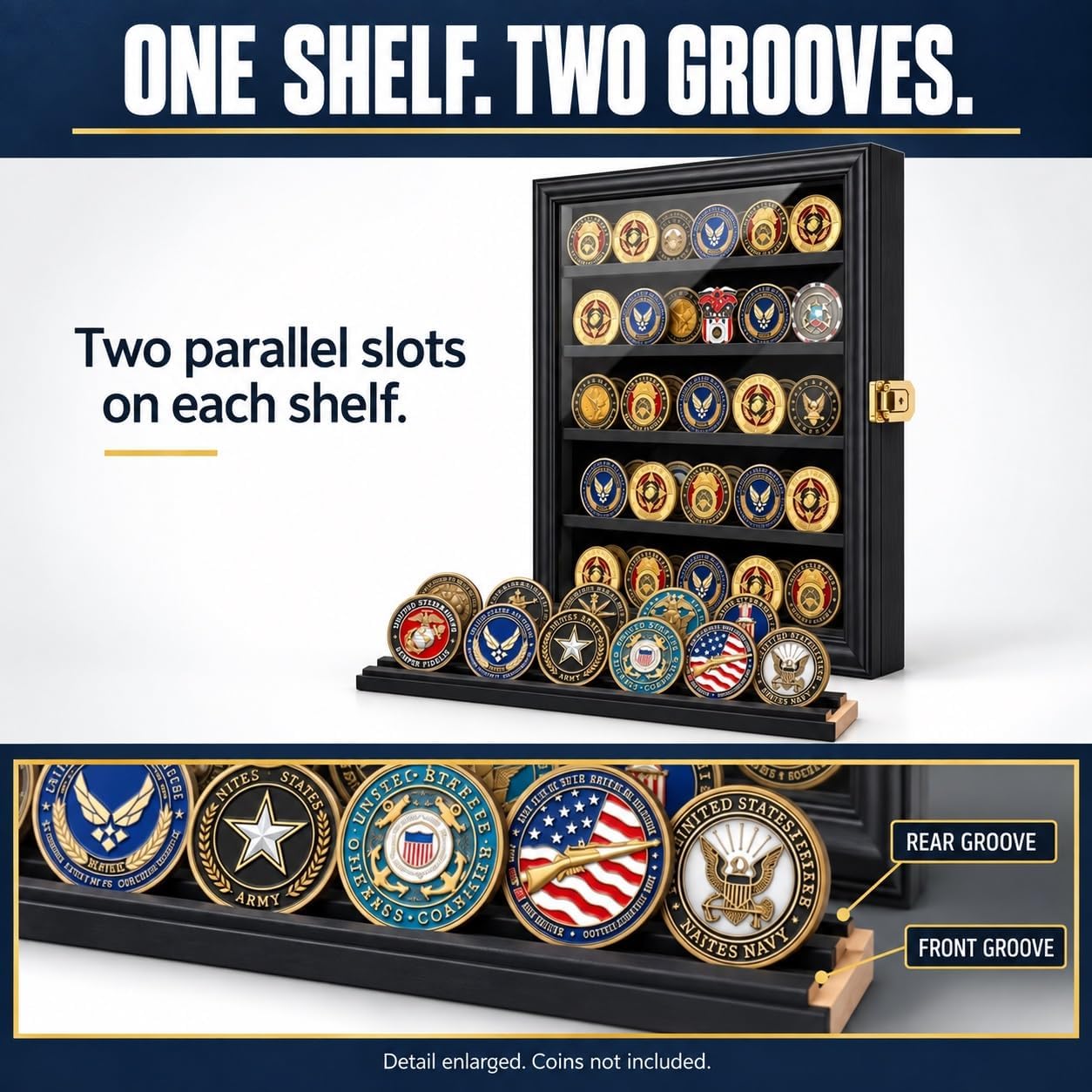 Detalle de Jinchuan Military Challenge Coin Display Case Small 🪙