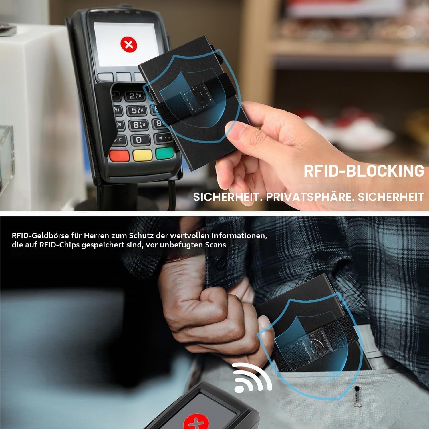 Detalle 2 de TOYFID Kartenhalter 12 Karten RFID Blocker