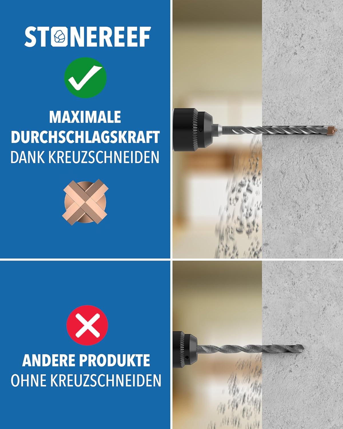 Detalle 2 de SDS Plus Betonbohrer-Set 7-tlg. Ø 5–12 mm x 156 mm