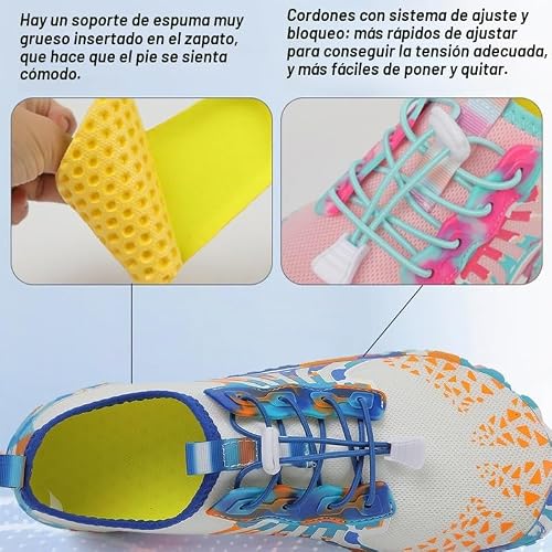 Thumbnail 4 de Unisex Zapatos Descalzos ZiITOP – Sandalias anfibias ligeras para playa, yoga y actividades acuáticas (Blanco, 44EU)