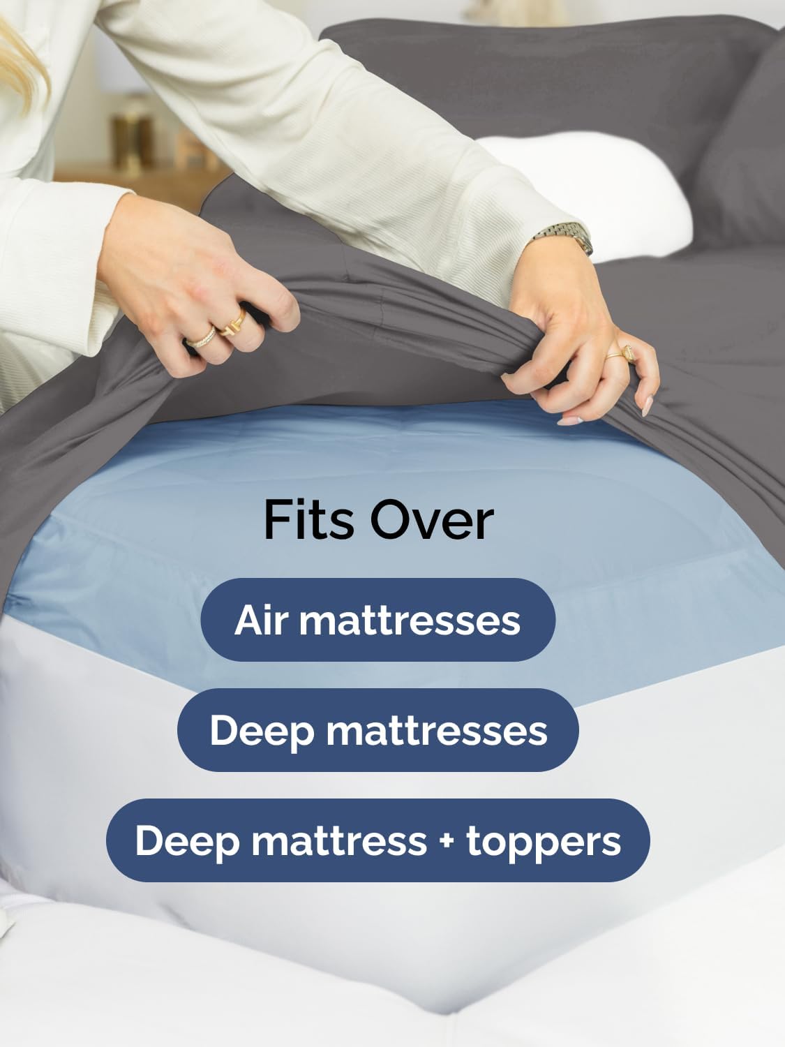 Thumbnail 5 de CGK Unlimited Extra-Deep King Sheet Set (6-Piece) — Breathable, Wrinkle-Resistant Microfiber with Pillowcases