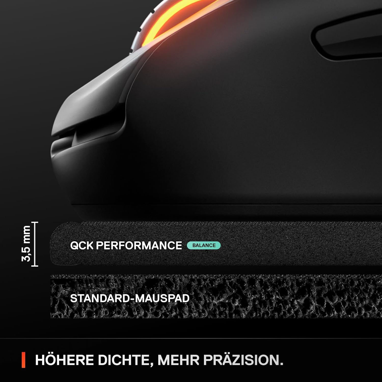 Thumbnail 3 de SteelSeries QcK L Performance Balance Gaming-Mauspad (490 x 420 mm) für gleichmäßiges Gleiten