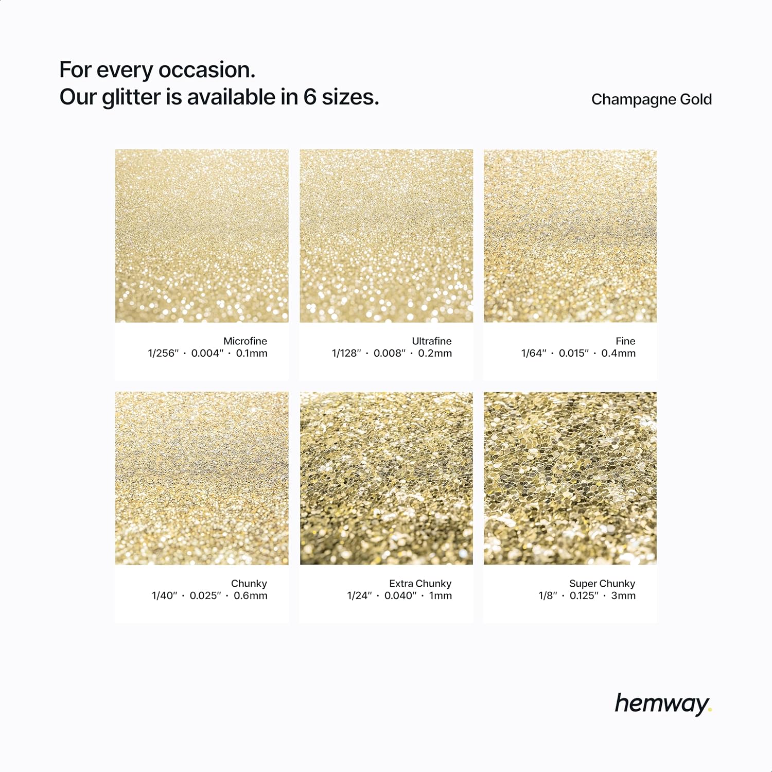 Detalle de Champagne Gold Glitter Shaker (130g) – Ultrafine Metallic Flake for Resin, Epoxy, Nails & Crafts