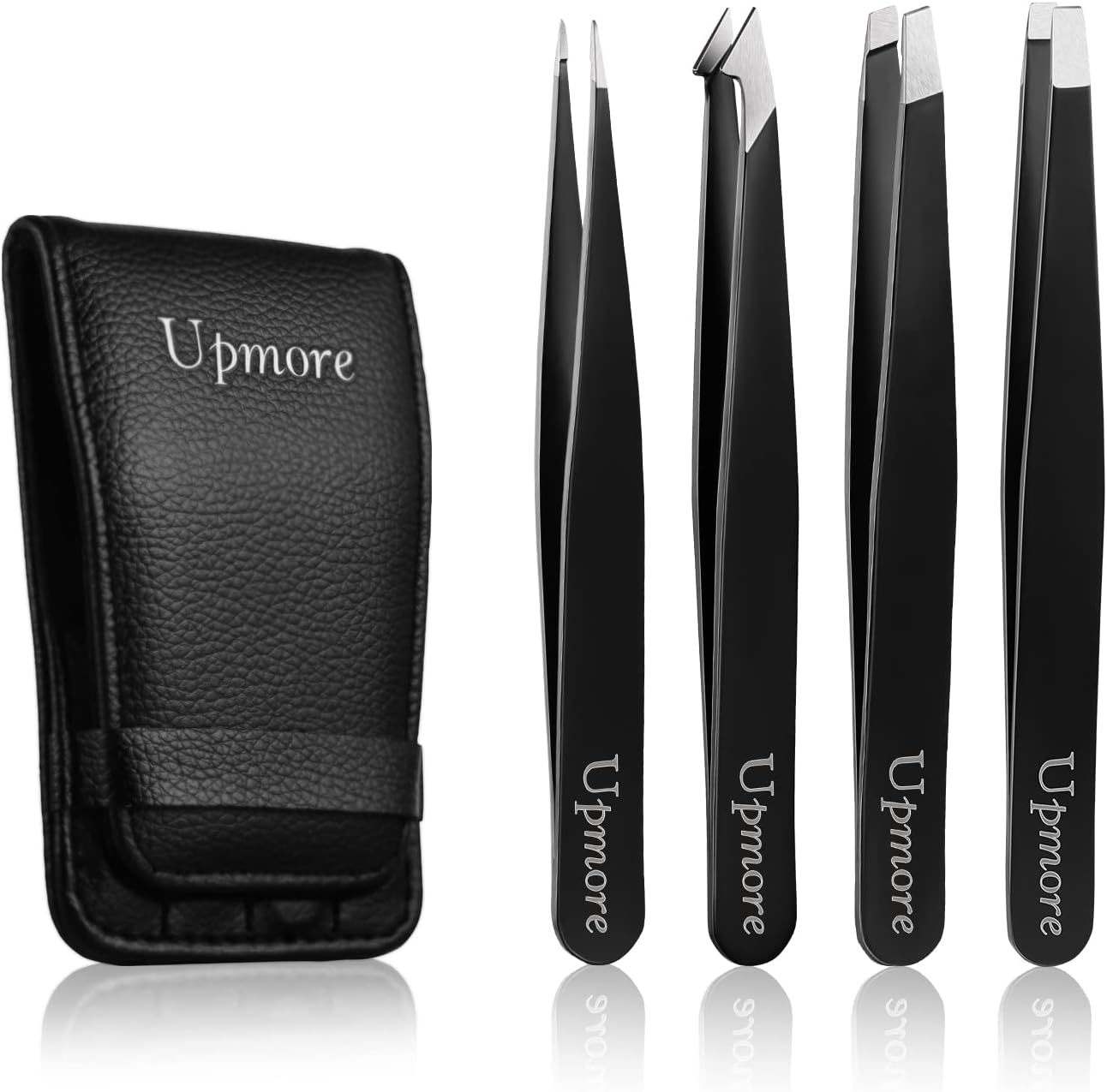 Upmore 4x Pinzette Set Edelstahl 4er-Set