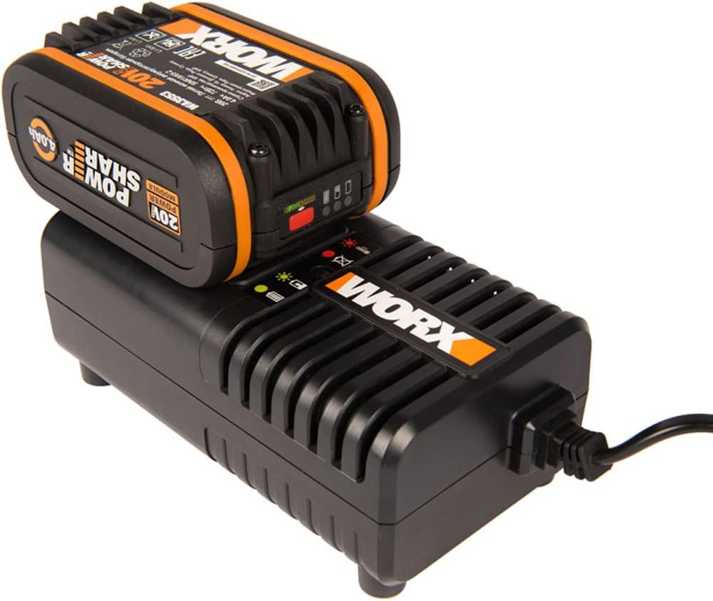Thumbnail 1 de WORX Starter-Set: 20V Li-Ionen Akku 4000 mAh mit WA3604 Schnellladegerät – kompatibel mit allen WORX Powershare Werkzeugen