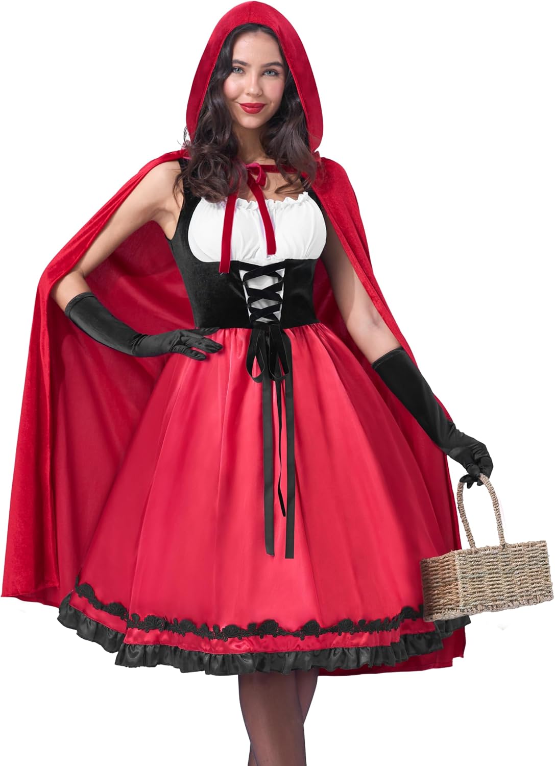 Detalle de Spooktacular Creations Red Riding Hood Costume, Polyester