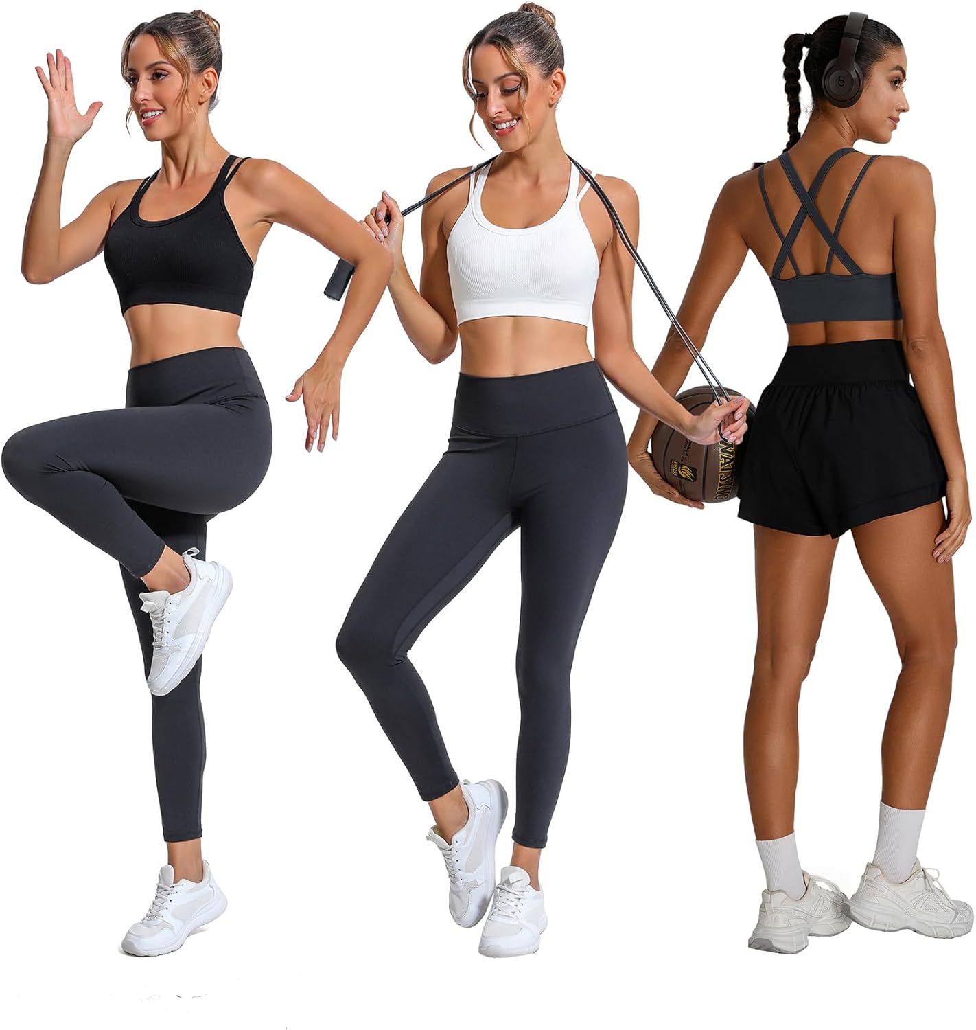 Thumbnail 4 de Nikuja High-Impact Criss-Cross Back Sports Bra for Women with Large Bust