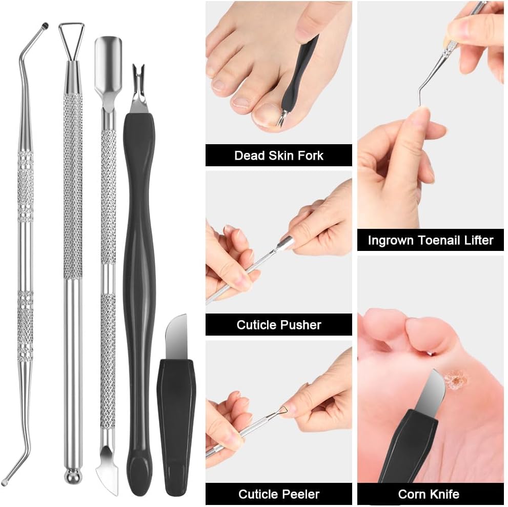 Thumbnail 3 de Alaoo Kit per pedicure, 30 pezzi – kit professionale per pedicure dei piedi in acciaio inox