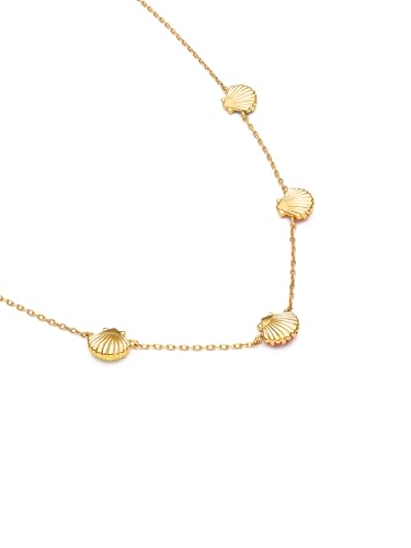 Detalle de SINGULARU Collar Mujer Conchas Enamel bañado en oro 18kt