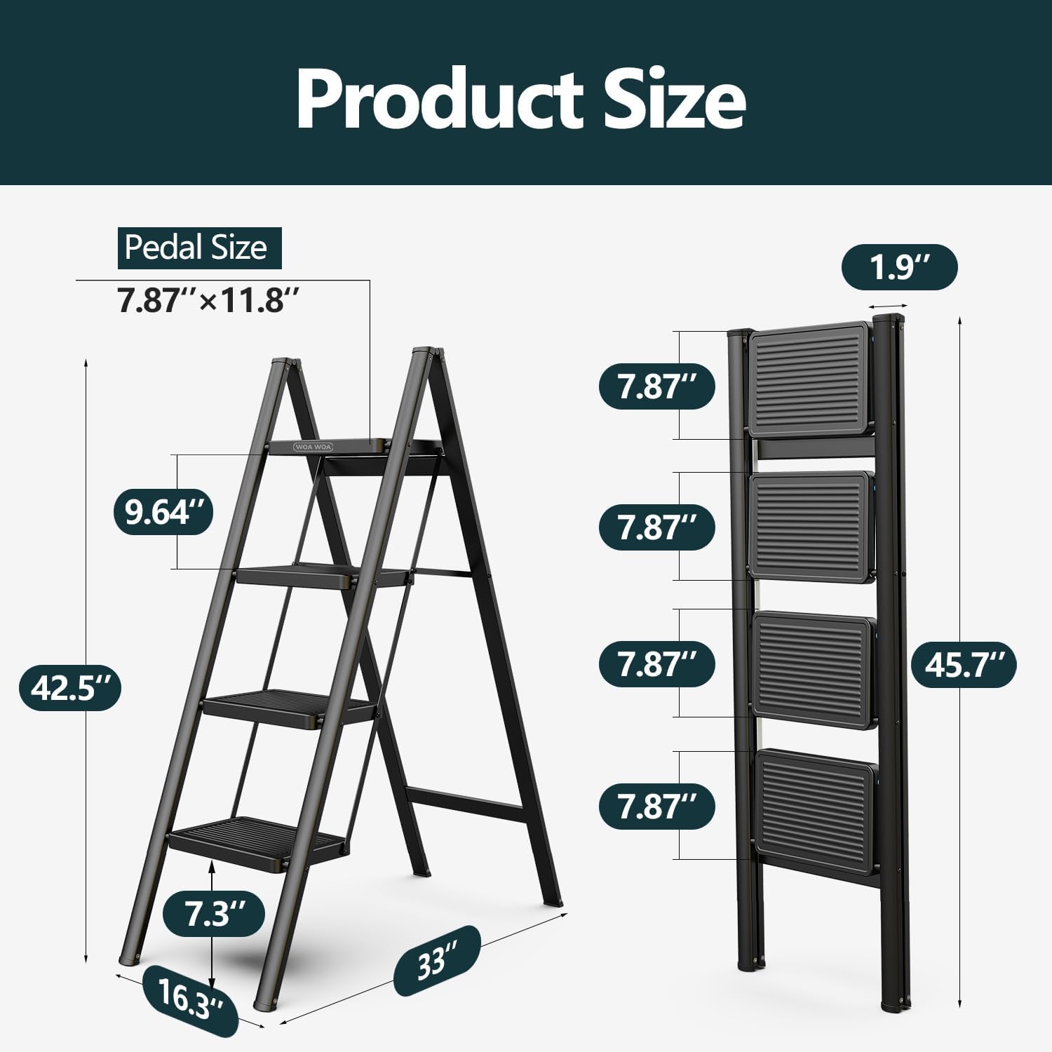 Thumbnail 5 de WOA WOA Folding Step Stool, 4-Step