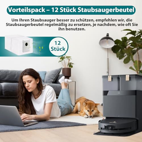 Detalle 2 de 12 Stück Staubbeutel von Koyieioo – kompatibel mit Ecovacs Deebot T50/T50 PRO Gen2/Gen3