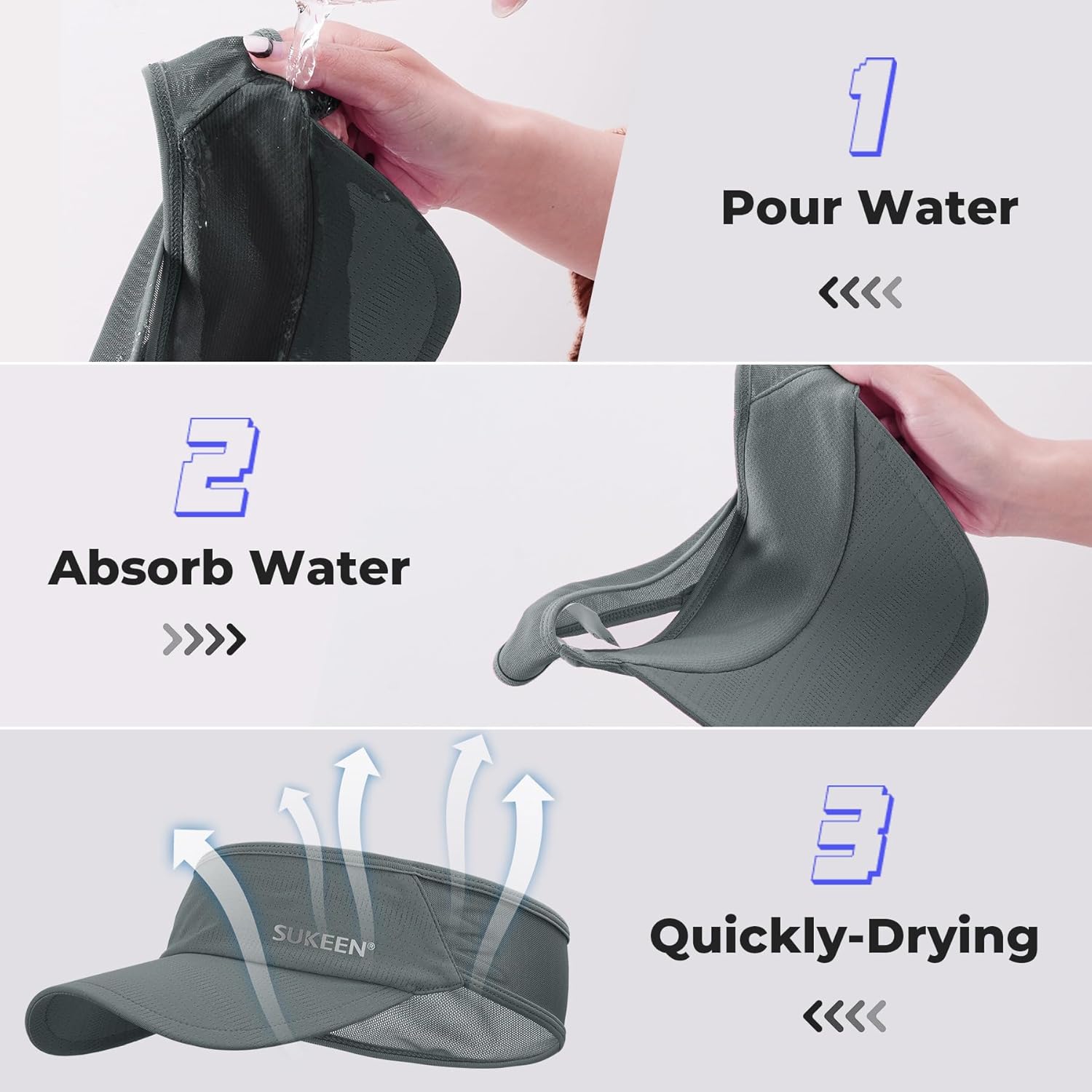 Detalle de Sukeen Sun Visor Hat with UPF 50+ Protection