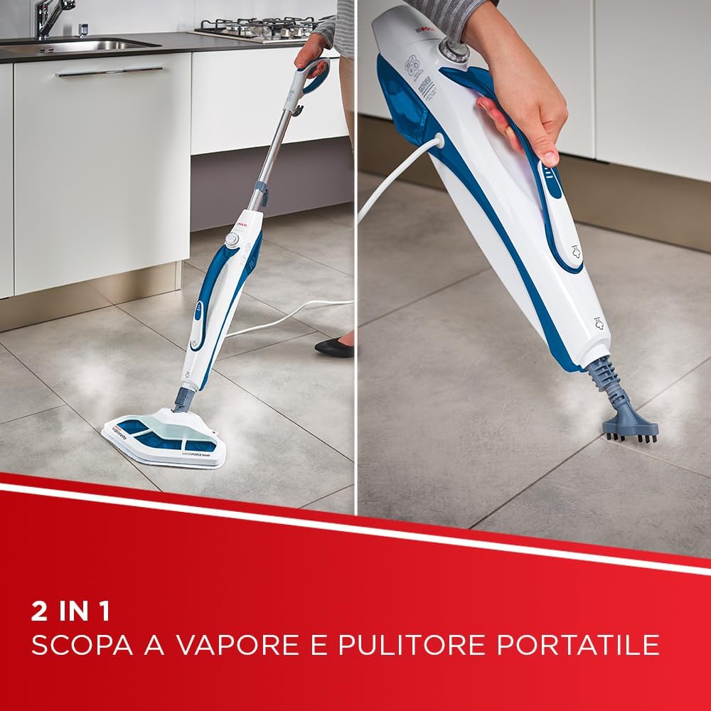 Detalle 2 de Polti Vaporetto SV460 Double scopa a vapore 2‑in‑1 1500 W 🎉