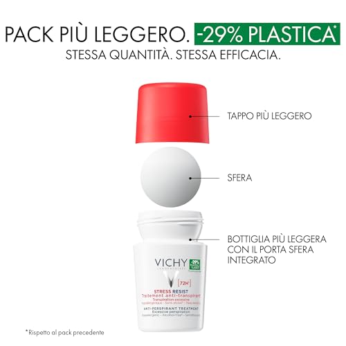 Detalle de Vichy Dermo-Tolerance Deodorante Roll-On: protezione antitraspirante intensa per tutti i tipi di pelle